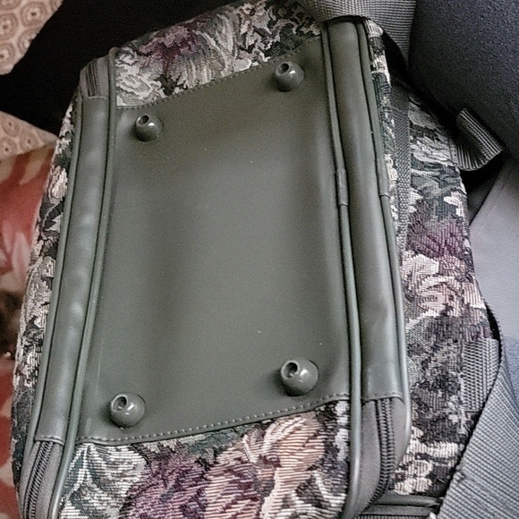 Vintage 13" Protocol Floral Tapestry Large Travel Luggage Shoulder Toiletry Bag - Picture 8 of 8